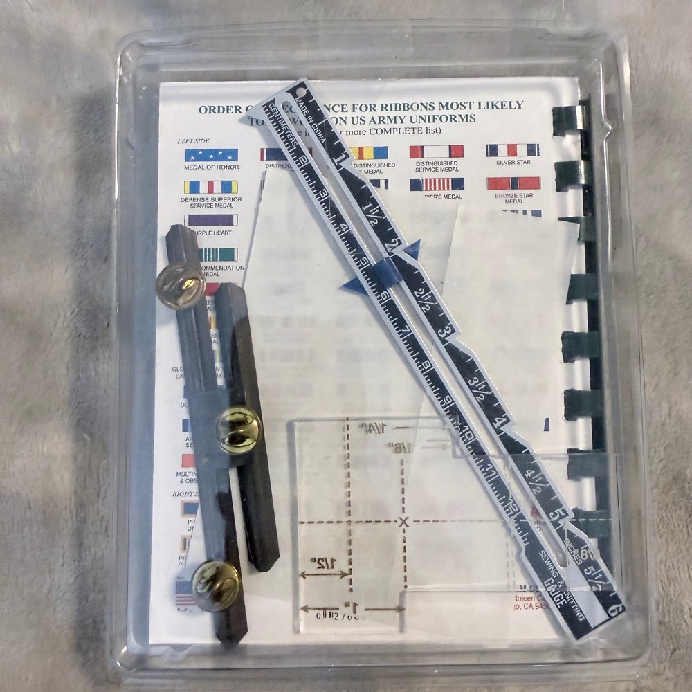 Look Sharp US Army Uniform Guide 2012 Ruler Templates Complete Kit ASU ACU - Picture 8 of 8